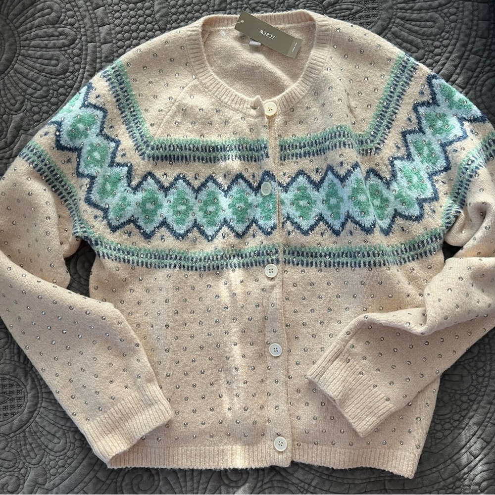 NWT J Crew cardigan sweater. Perfect for holiday parties